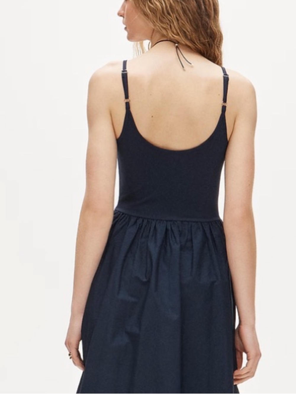 NWT J. Crew Basque Waist Navy Blue Ballet Ballerina Mixy Midi Dress Size Small - Picture 4 of 5